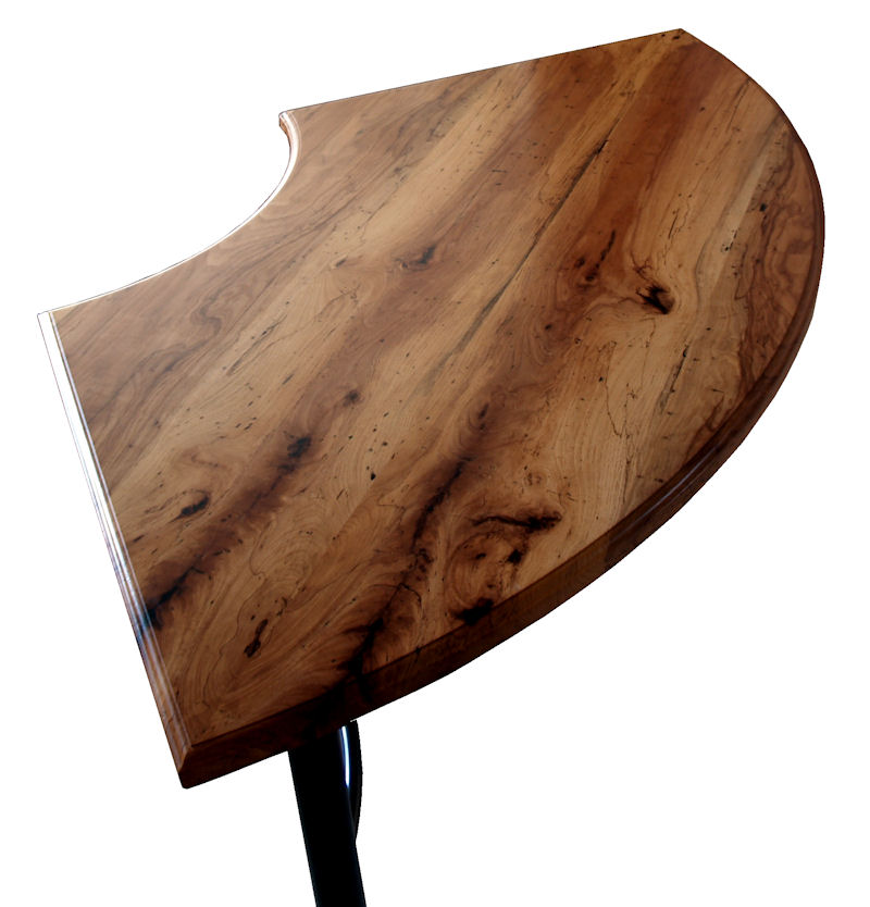 Spalted Pecan Table with Custom Metal Base